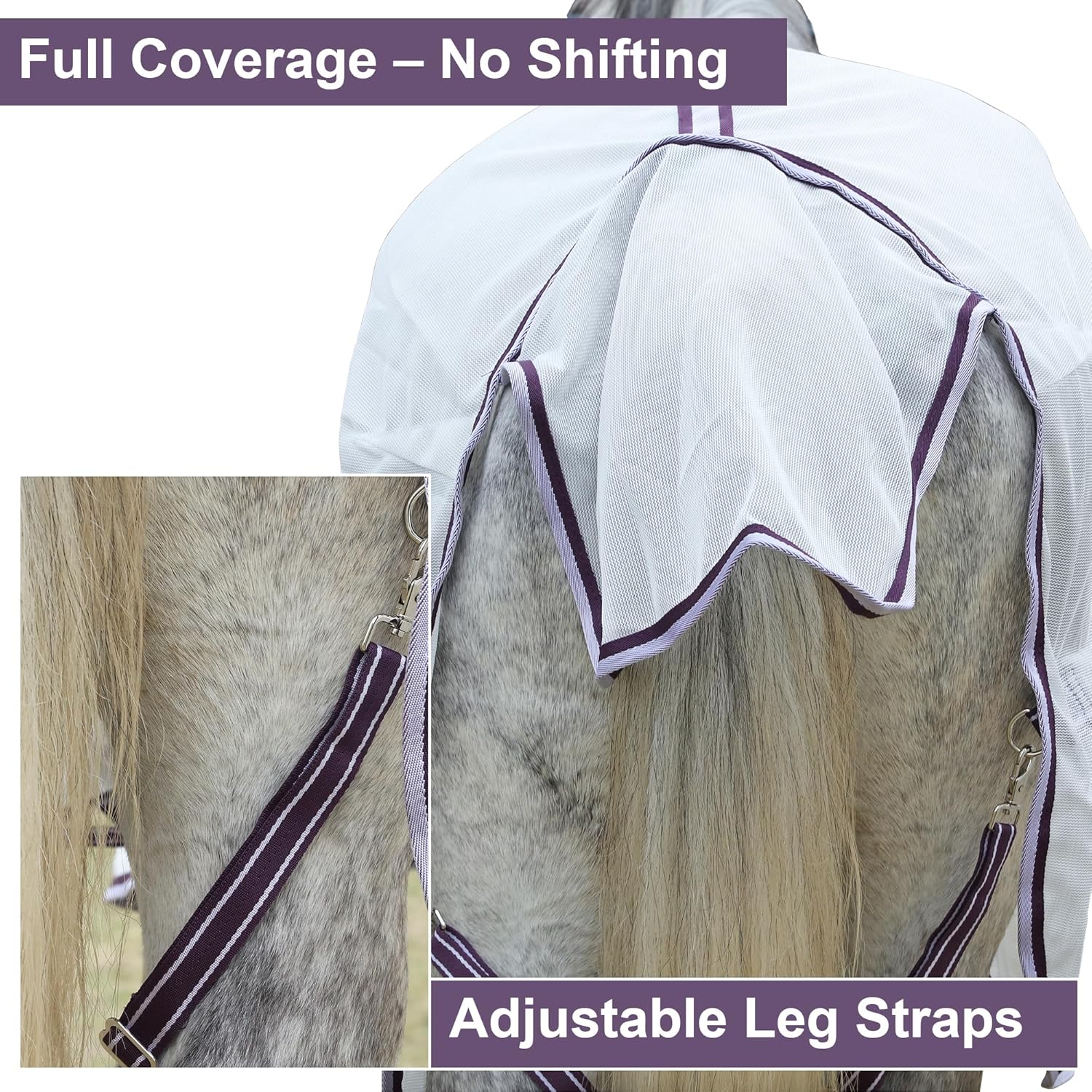 LEAFOREST anti-rub shoulder lining horse mesh sheet