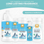 Back label of Nootie waterless shampoo wipes ingredients