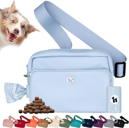 Puppington 3-in-1 Crossbody Dog Walking Bag & Treat Pouch with Matching Planet Safe Poop Bags & Built-In Dispenser - Dog Mom Gift for Puppy Training with Zippered Pockets (Onyx Black) - Image 11