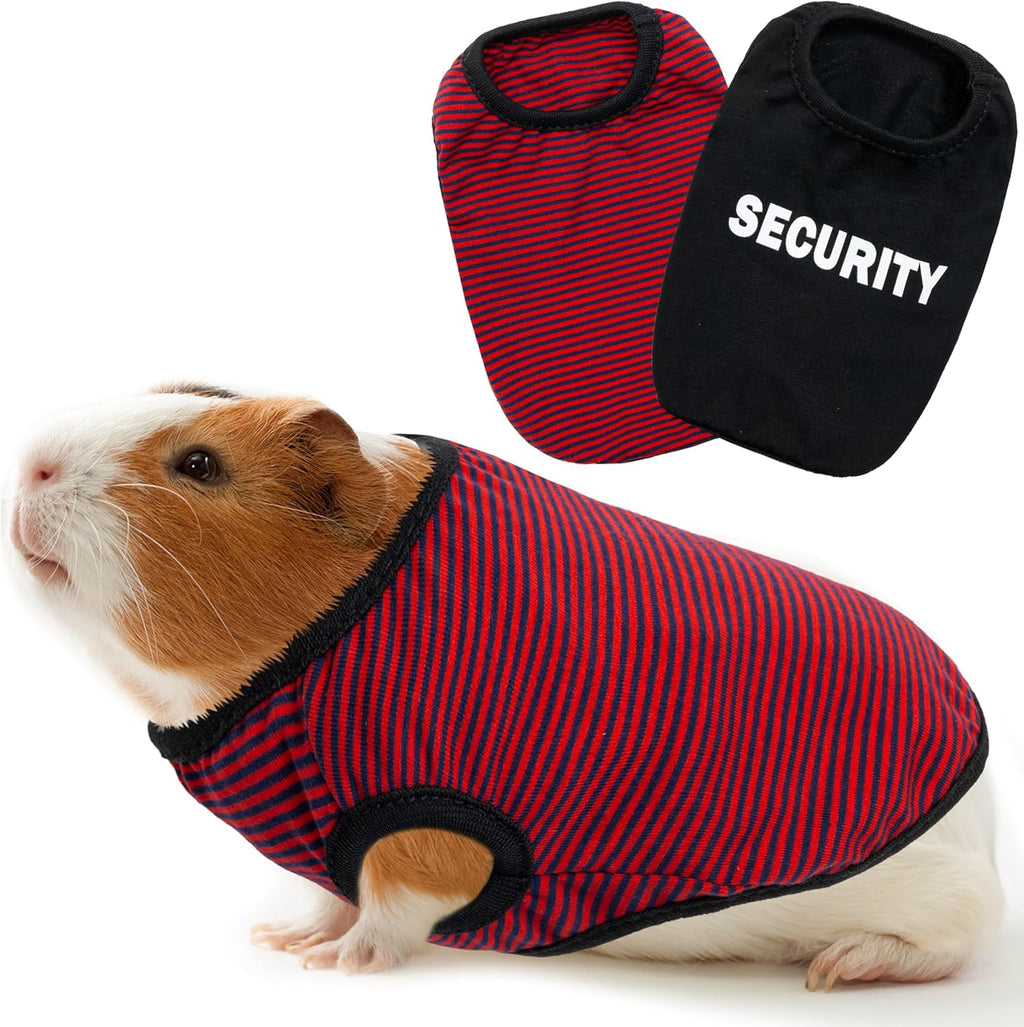 Guinea Pig Clothes - 2 Pack Cute Small Animal Vest Clothes for Rat, Rabbit, Chinchilla, Ferret, Kitten, Bunny, Chihuahua, Mini Dogs - Soft Breathable T-Shirt Pet Costume - Image 10