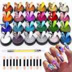 FSpronail nailwind 24 colors chrome nail powder kit front view showcasing jars