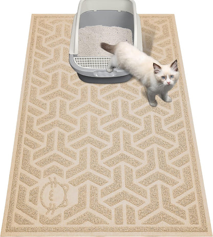 UPSKY Cat Litter Mat, Litter Trapping Mat Soft on Kitty Paws, Large Litter Box Mat 35" x 24" Scatter Control for Indoor Cats Waterproof and Extra Large Pretty Litters Carpet - Image 10