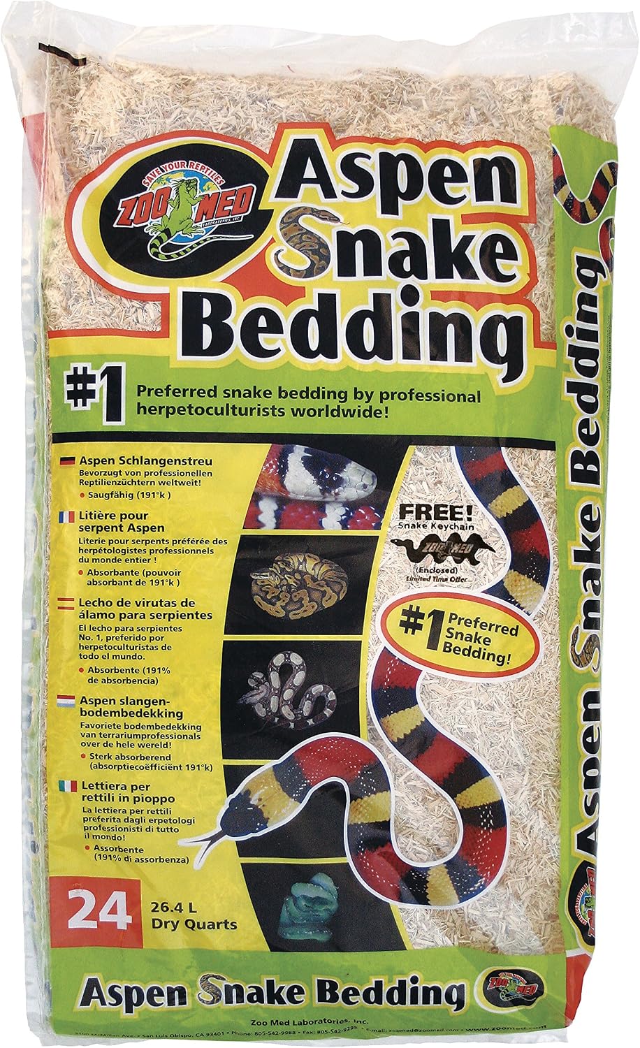 ZooMed Aspen Snake Bedding, 24 quart - Image 1