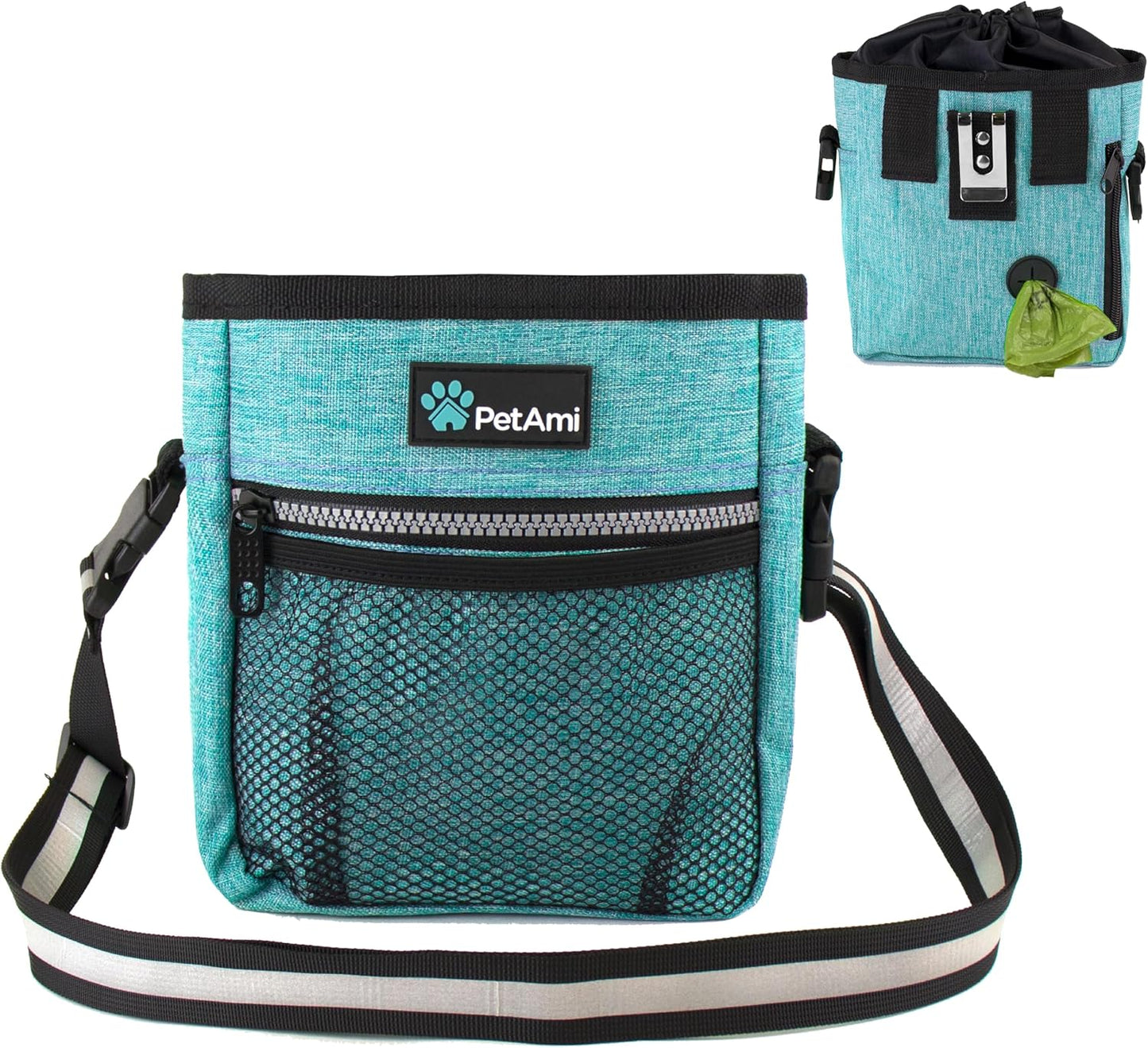 PetAmi Dog Treat Pouch, Pet Treat Pouch for Training, Dog Walking Bag Holder for Kibbles, Pet Food Toy, Dog Trainer Essentials Supplies, Poop Bag Dispenser, 3 Ways to Wear (Purple) - Image 15