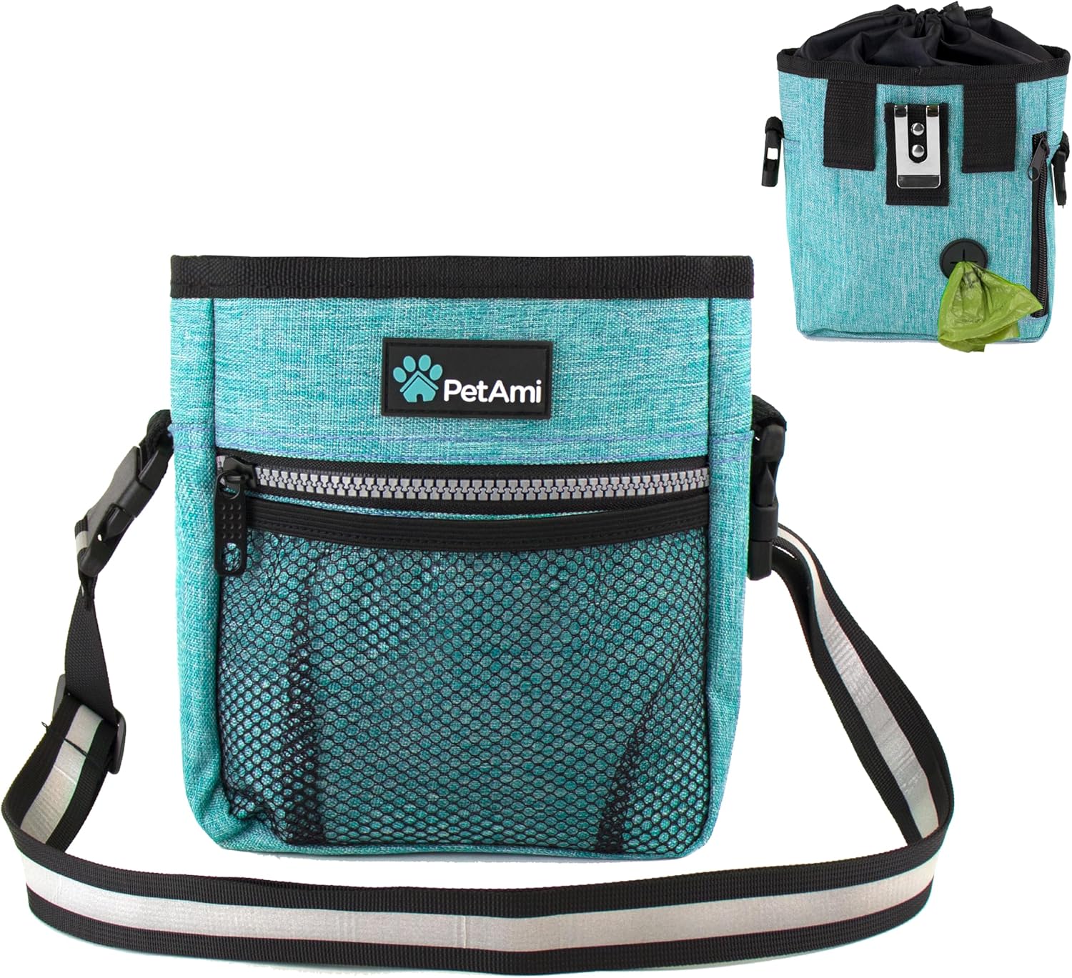 PetAmi Dog Treat Pouch, Pet Treat Pouch for Training, Dog Walking Bag Holder for Kibbles, Pet Food Toy, Dog Trainer Essentials Supplies, Poop Bag Dispenser, 3 Ways to Wear (Purple) - Image 15