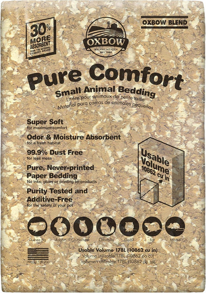 Oxbow Pure Comfort Small Animal Bedding, Odor & Moisture Absorbent Litter for Bunny Litter Box, Low Dust Bedding for Guinea Pig Cage, White Paper, 36 Liter Bag - Image 15