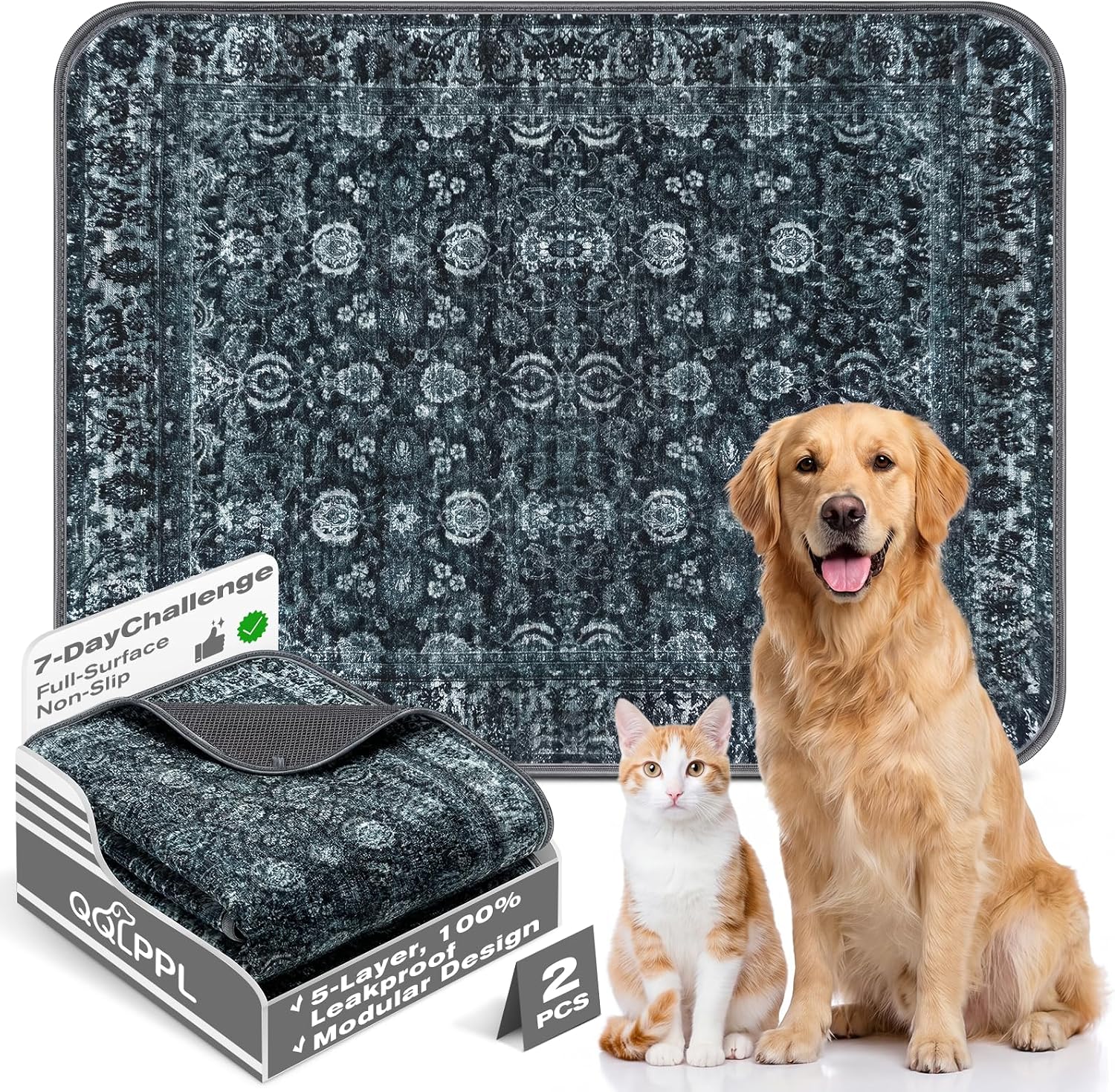 Washable Reusable Dog Pee Pads for Cats 2 Pack Waterproof Non-Slip | Washable Reusable Thick Waterproof Non-Slip - Image 14