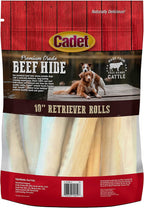 Cadet pet beef hide retriever rolls resealable bag details