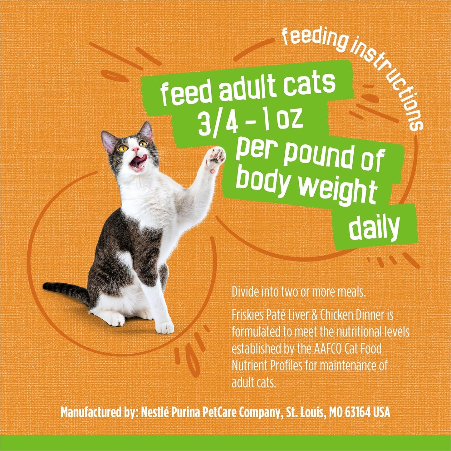 Purina Friskies Complete Nutrition Cat Food Can Serving Suggestion
