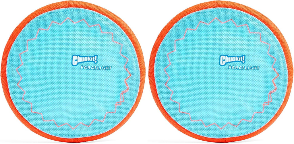 Chuckit! Paraflight Flying Disc Dog Toy - Water Floating Flyer - Durable Nylon Construction with Soft Rubber Edges - For Medium and Large Dogs - Size Large - 9.75" L x 9.75" W - Pack of 1 - Image 11