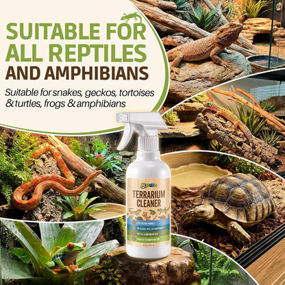 Using Mysora cleaning brush on reptile tank glass