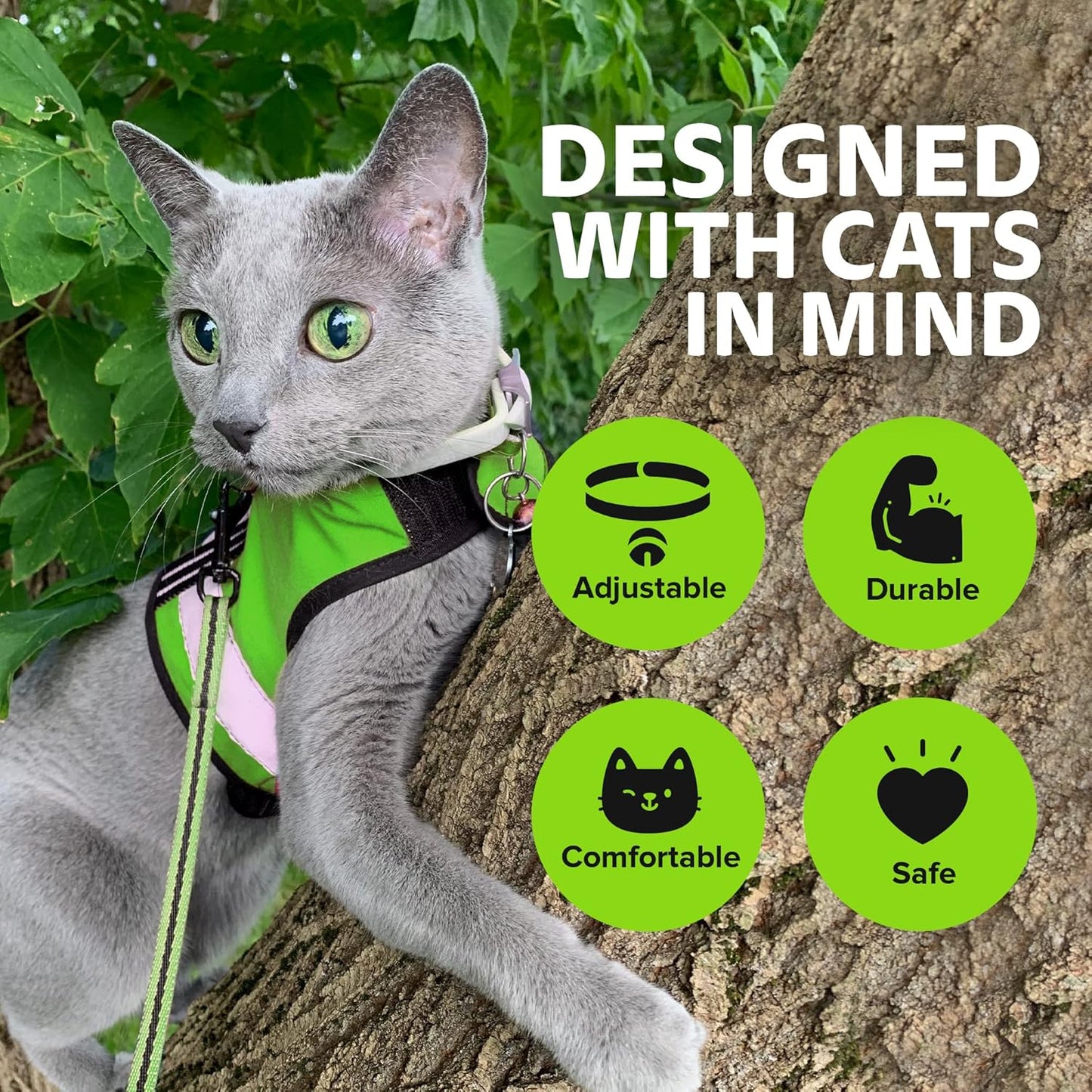 Soft breathable cotton pet walking jacket with sturdy metal leash D-ring.