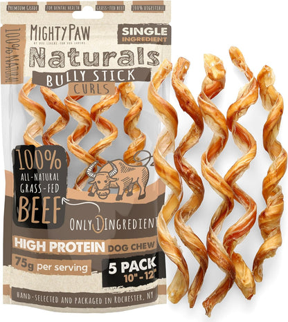 Mighty Paw Long Lasting 12" Bully Sticks for Dogs - All Natural Grass Fed Beef Chews. Lower Odor Dog Bully Sticks for Large Dogs, Medium and Small Breeds. Single Ingredient Treats - Image 9