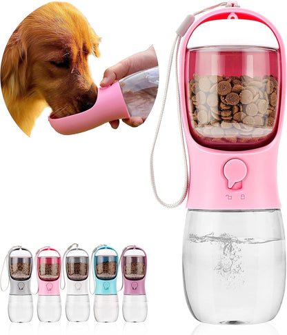 Dog Water Bottle with Food Container, Portable Leak Proof Pet Water Dispenser for Walking Hiking Travel, Puppy Essentials Accessories for Small Large Dogs, Dog Gifts (10oz/15oz/19oz) - Image 15