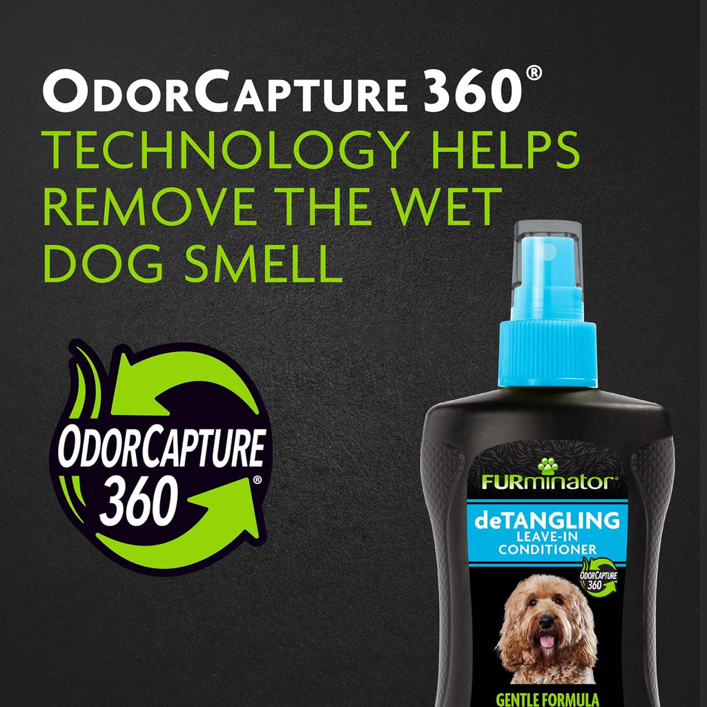 FURminator gentle paraben free dog conditioner spray bottle close up
