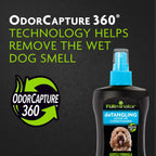 FURminator gentle paraben free dog conditioner spray bottle close up