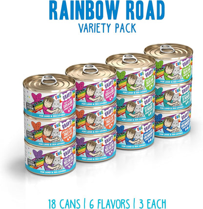 Weruva Best Feline Friend Oh My Gravy wet cat food cans with texture visible