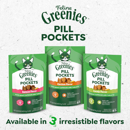 Greenies Feline Pill Pockets for Cats Natural Soft Cat Treats, Chicken Flavor, 3 oz. Pouch (85 Treats) - Image 9