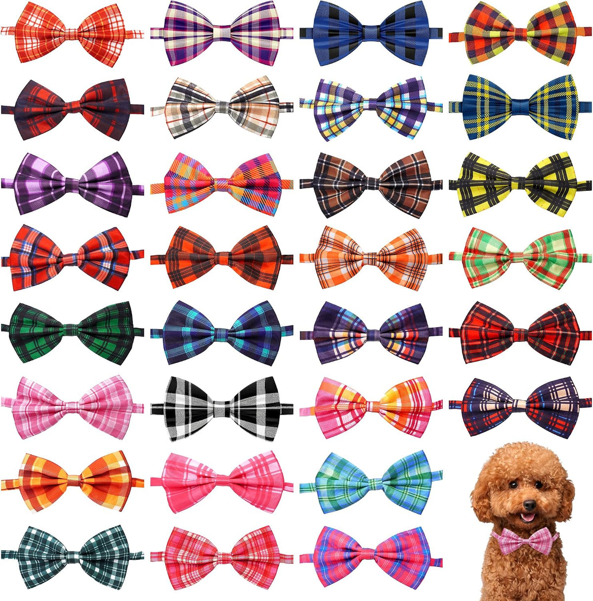 30 PCS 4th of July Dog Bow Ties Bulk for Small Medium Large Dogs Patriotic Dogs Bowties with Adjustable Ties Independence Day Bow Ties Party Grooming L - Image 13