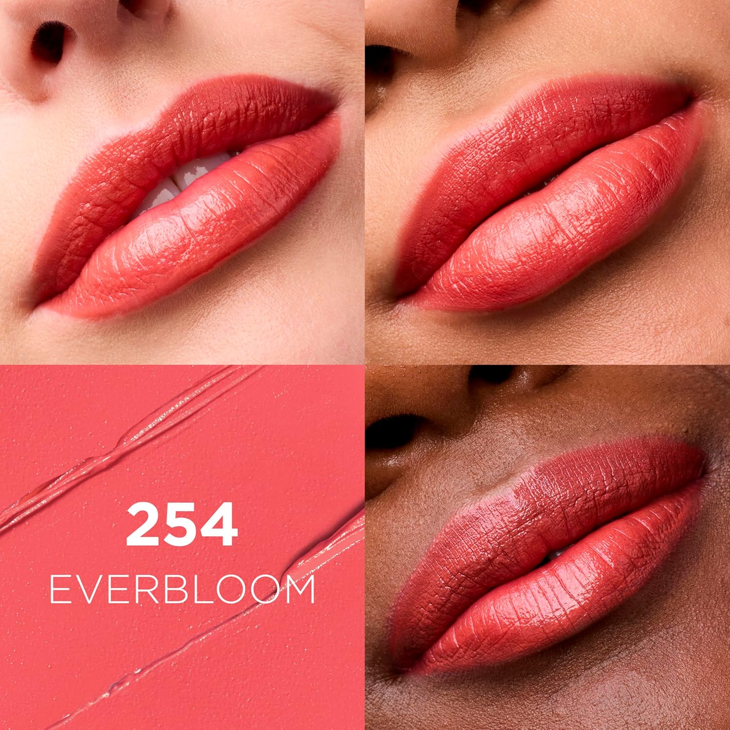 L'Oreal Paris hydrating satin lipstick bullet texture view in Everbloom shade