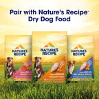 Nature's Recipe grain free wet dog food variety pack ingredients and feeding guide.