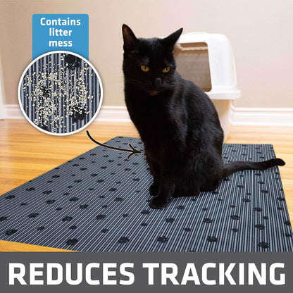Close up view of the absorbent polyester fabric texture on the Drymate cat litter trapping mat.