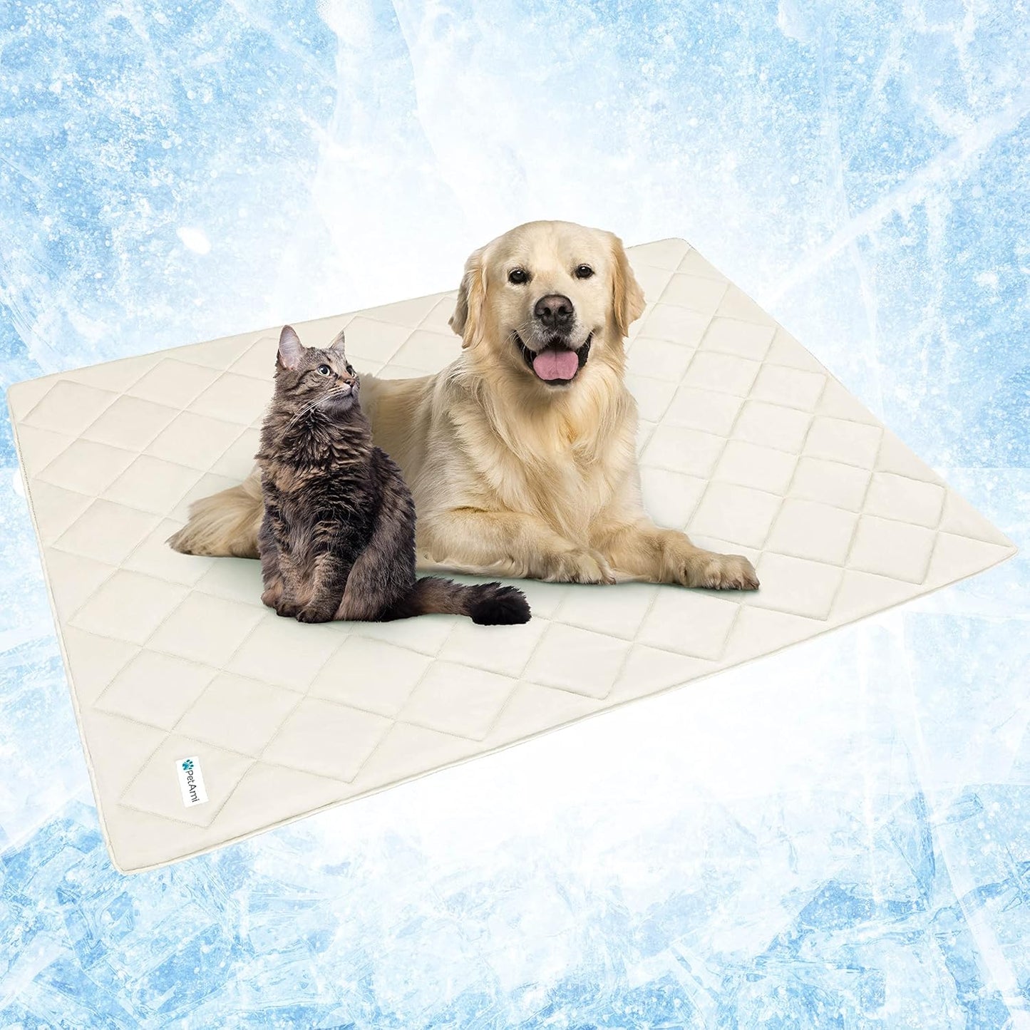 PetAmi cooling blanket flat view showing quilted design