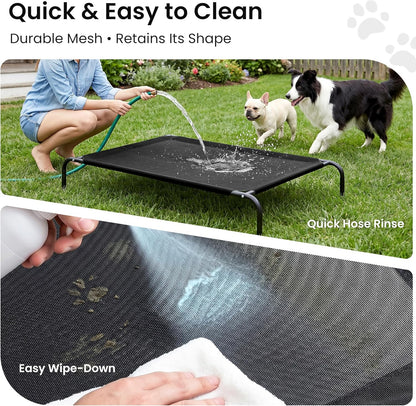 Top view of 48 inch Love's Cabin elevated dog cot