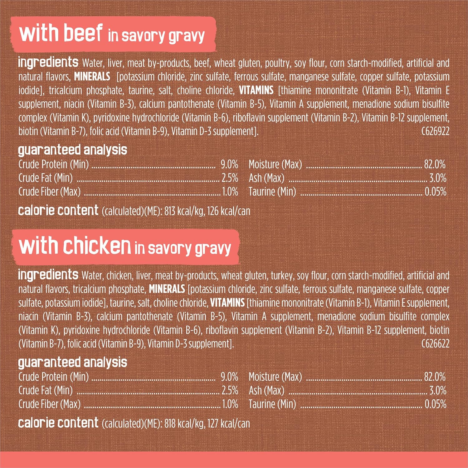 Friskies wet cat food can with beef flavor