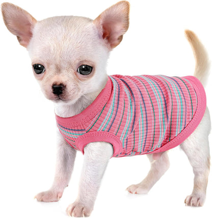 Elevate Your Pet's Comfort and Fashion: Premium 100% Cotton Rib Dog Shirt Vest for Small Breeds Like Chihuahuas, Yorkies, and Puppies .Year-Round Style with Tank-Style Puppy Attire Light Purple XXS - Image 9