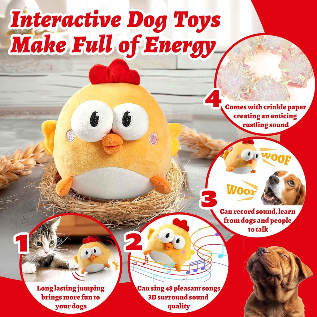 GUKCO rechargeable dog toy displaying the USB charging port on the electronic core.