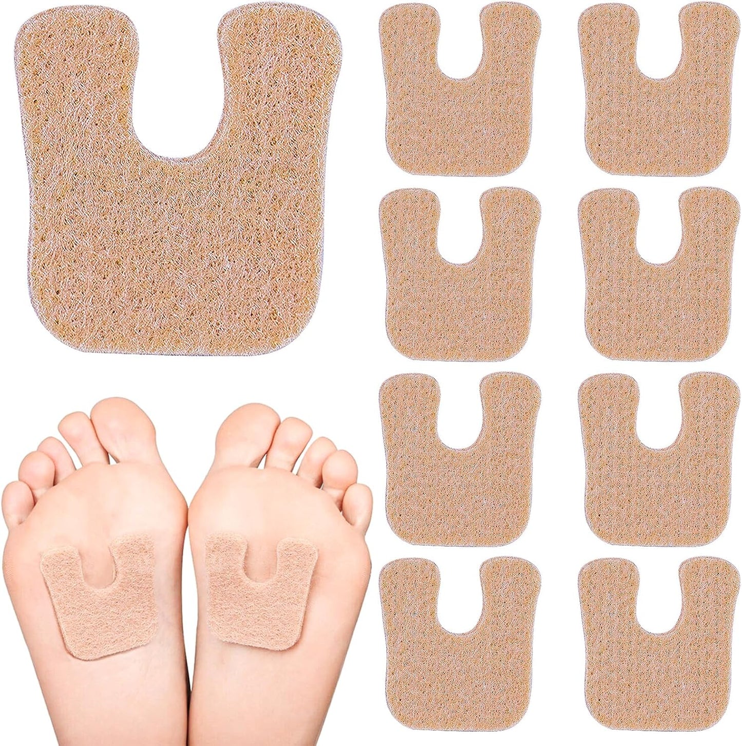 Suptizizkz 36 Pieces U Shaped Felt Pads front view showing beige horseshoe design.