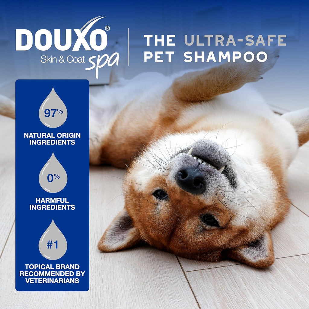 Douxo multipurpose pet wipes container with 100 count label visible