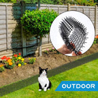 Flexible Oceanpax cat repellent mat on garden soil