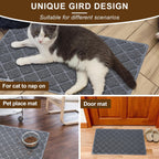 Urine proof backing on BOOMIBOO pet mat preventing spills