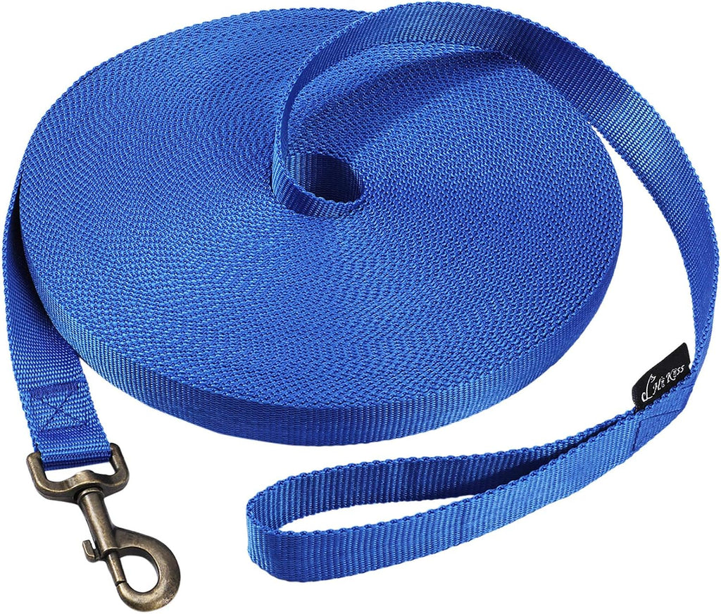 Hi Kiss Dog/Puppy Obedience Recall Training Agility Lead - 15ft 20ft 30ft 50ft 100ft Training Leash - Great for Play, Camping, or Backyard - Black 30ft - Image 13