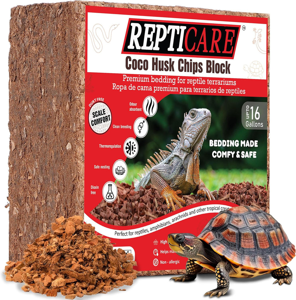 Gro-Med ReptiCare compressed coconut chip substrate front view packaging