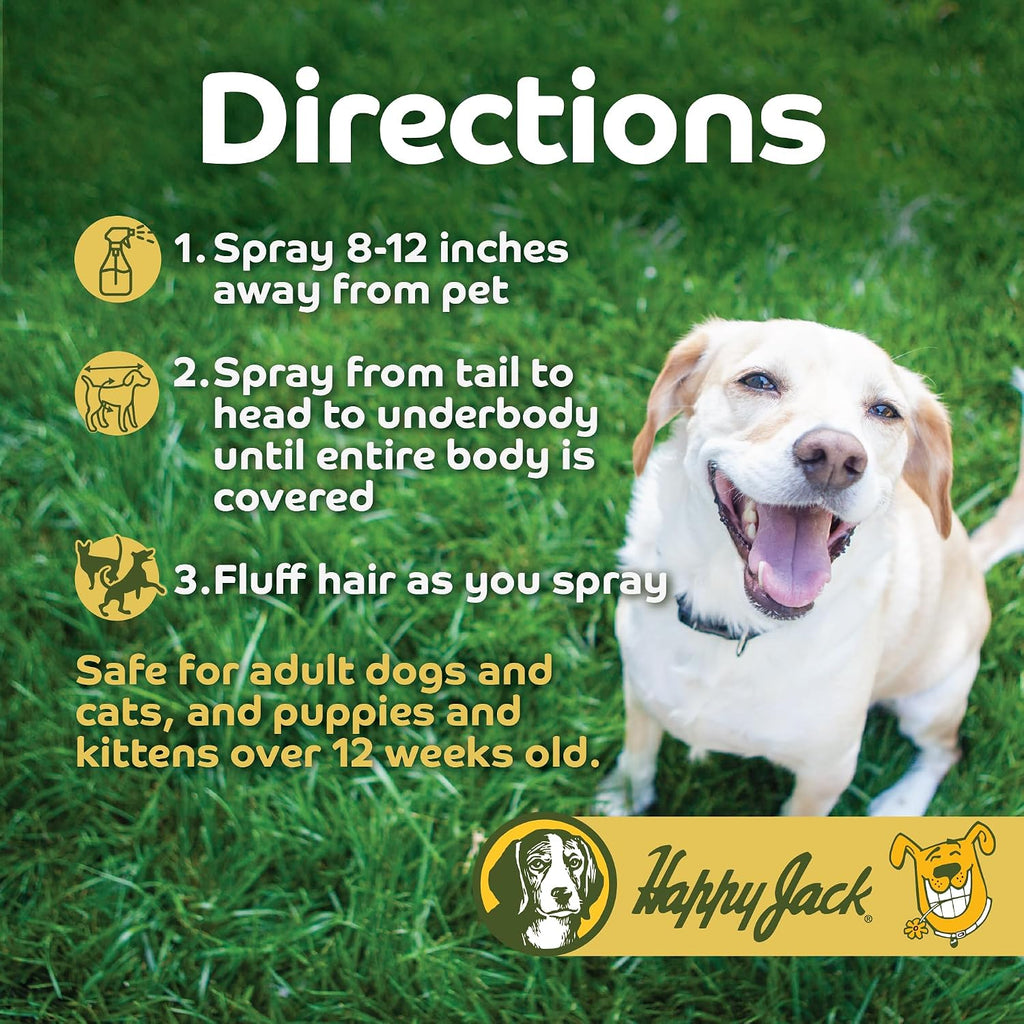 Authentic Happy Jack pet pest control spray bottle