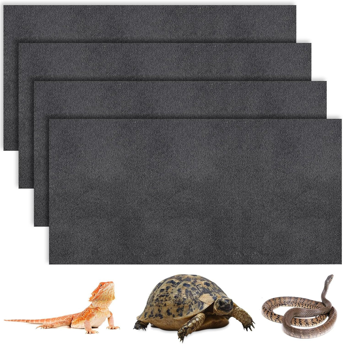 Clean and washed green reptile floor liner drying in a ventilated space