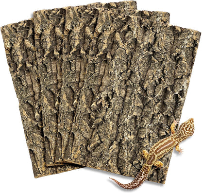 Fhiny 2 PCS Cork Bark Background, 11.6" x 7.7" Natural Reptile Terrarium Backdrop, Reptile Climbing Wall Decor for Bearded Dragon, Gecko, Chameleon, Snake - Image 10
