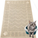 Cat Litter Box Mat, 35" x 24" Large Kitty Litter Trapping Mat Keep Floor Clean, Litter Box Mat Scatter Control, Waterproof, Easy to Clean, Durable Large Size Litter Mats for Floor - Image 12