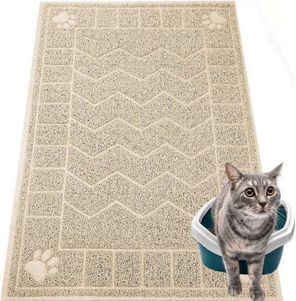 Cat Litter Box Mat, 35" x 24" Large Kitty Litter Trapping Mat Keep Floor Clean, Litter Box Mat Scatter Control, Waterproof, Easy to Clean, Durable Large Size Litter Mats for Floor - Image 12