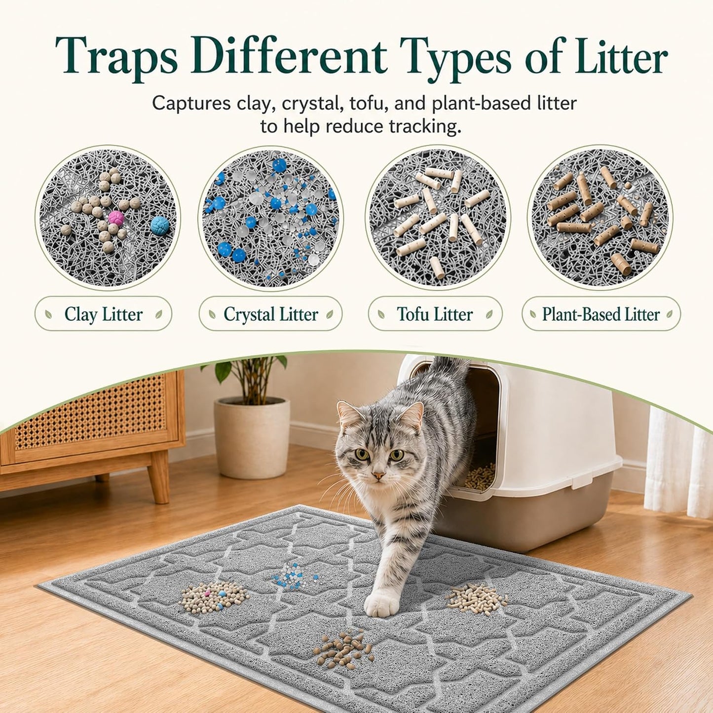Yimobra floor protection mat displaying waterproof backing texture