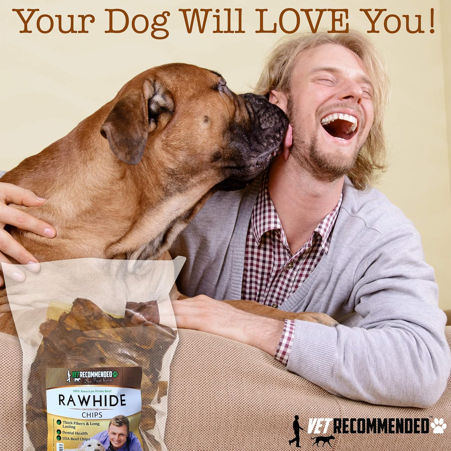 All natural grain free rawhide chips for aggressive chewers oral dental care.