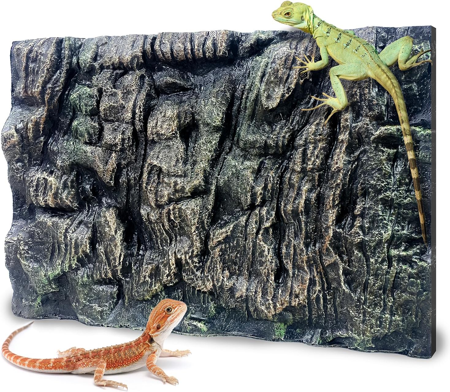 17.7x11.8in Rock Terrarium Background,3D Reptile Tank Background Board,Amphibian Stereo Backdrop Wall,Lizard Snake Gecko Spider Turtle Fish pet silo Background Decorative Panel(Grey) - Image 11