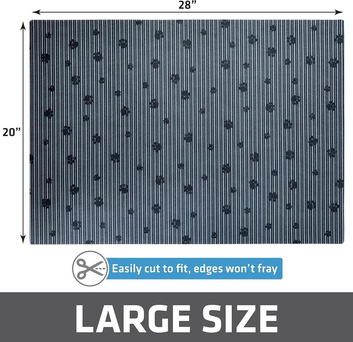 Demonstration of rolling and cleaning the machine washable litter mat.