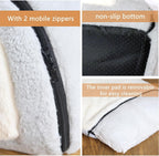 Collapsible design showing the folded pet bed structure