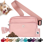 Puppington 3-in-1 Crossbody Dog Walking Bag & Treat Pouch with Matching Planet Safe Poop Bags & Built-In Dispenser - Dog Mom Gift for Puppy Training with Zippered Pockets (Onyx Black) - Image 10
