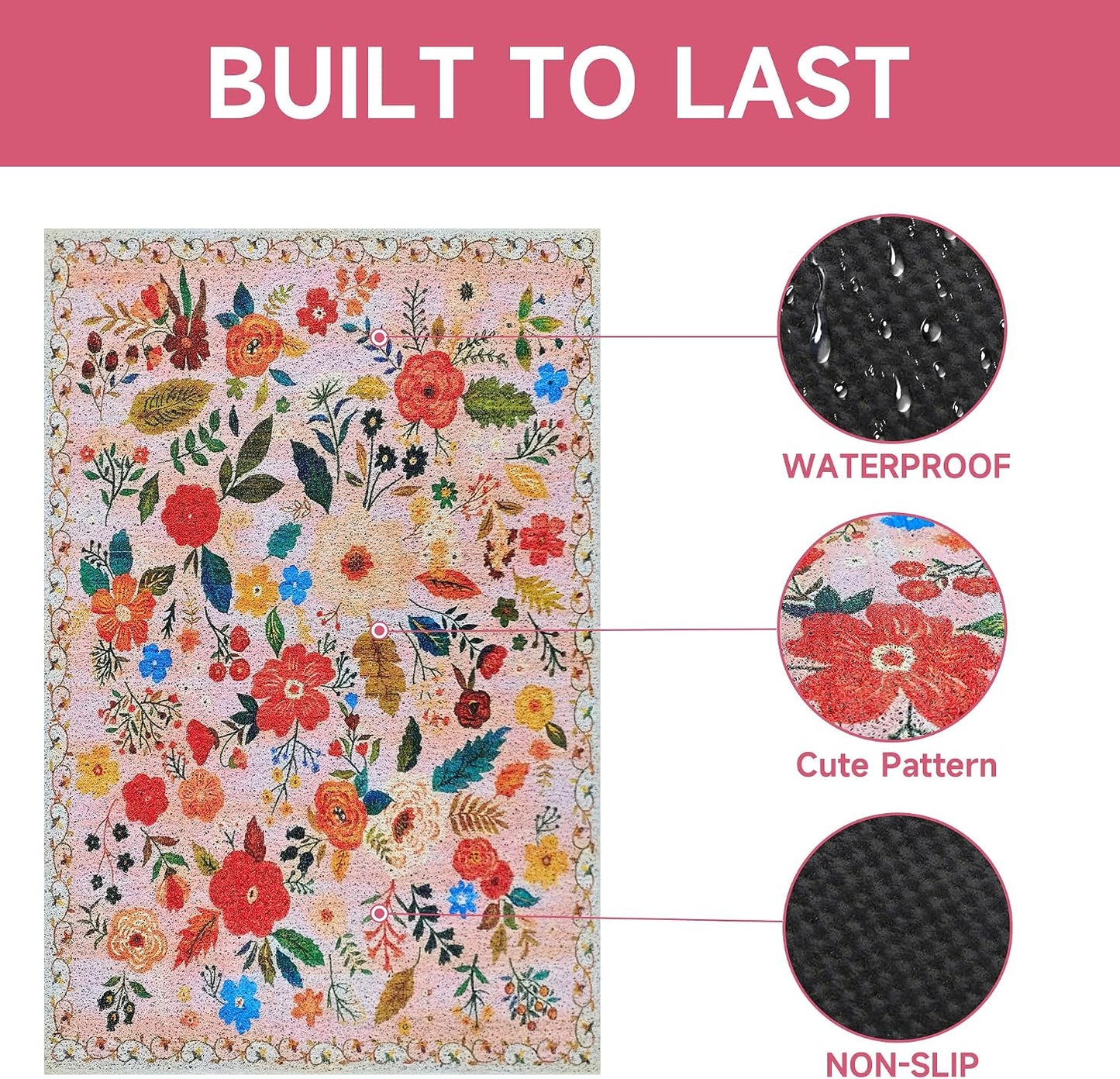 Boho cat food mat placed under modern automatic litter box setup