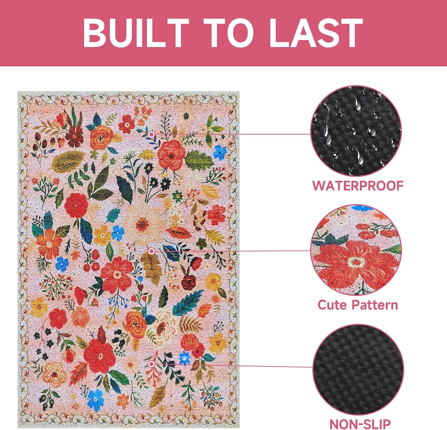 Boho cat food mat placed under modern automatic litter box setup